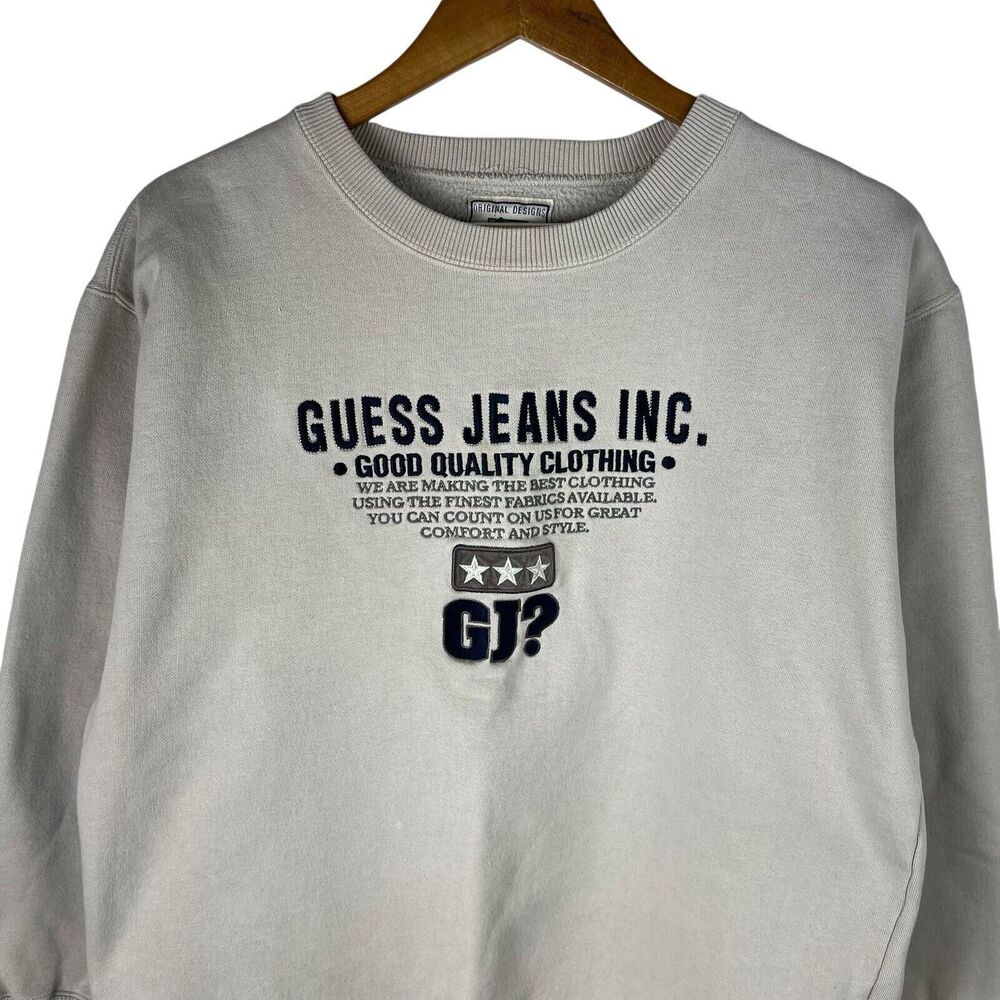 Vintage Y2K Guess Jeans Mens Sz M Sweatshirt Crewneck Pullover Casual Designer
